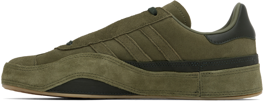Y-3 Khaki Gazelle Sneakers In Green