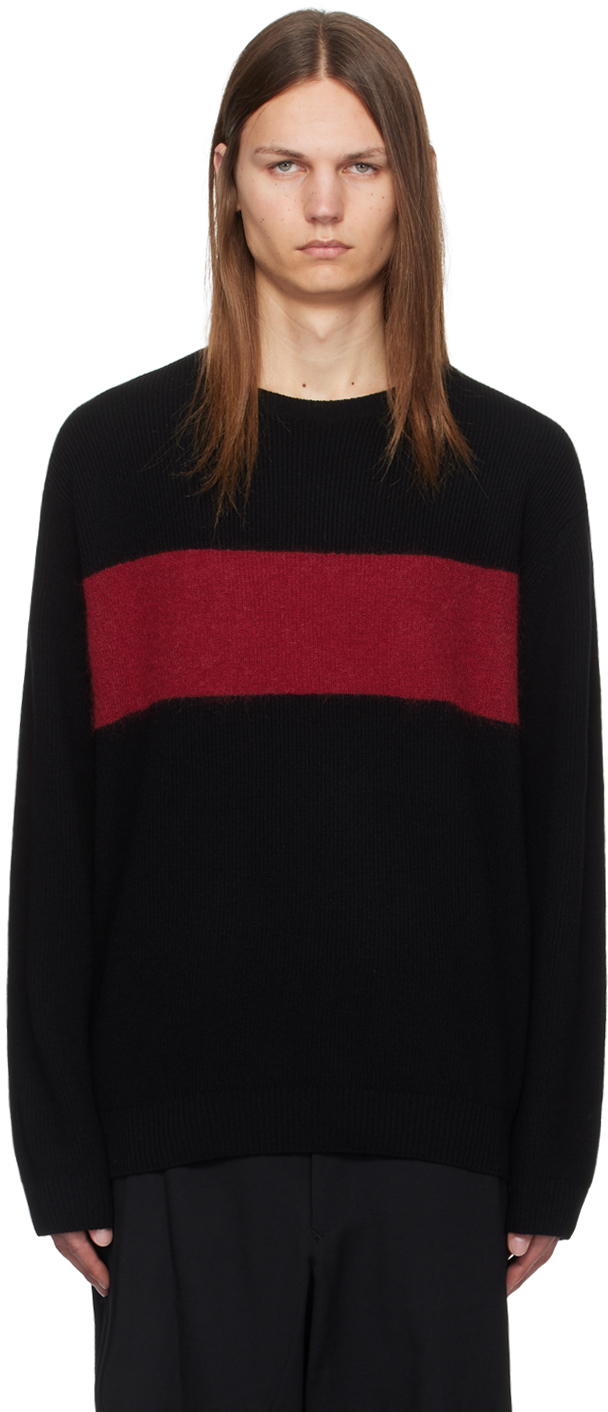 Black & Red Blocking Sweater