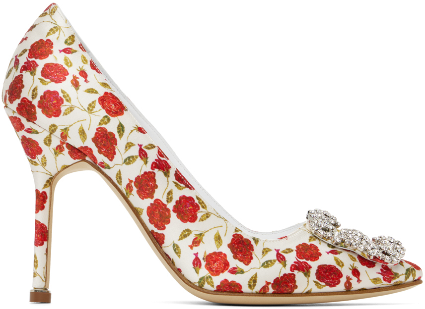 Off-White Hangisi Heels by Manolo Blahnik on Sale Off-White Hangisi Heels by Manolo Blahnik on Sale