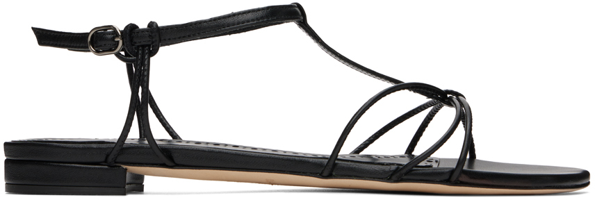 Shop Manolo Blahnik Black Tabarek Sandals In 0015 Black