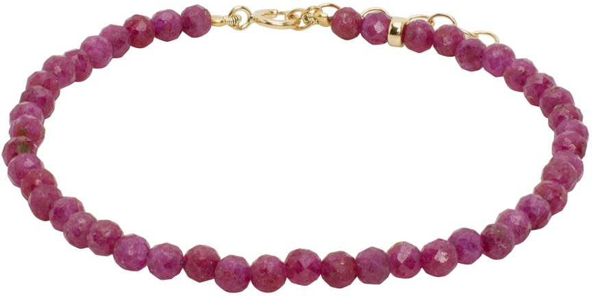 Shop Jia Jia Red July Birthstone Ruby Bracelet In 14k Yellow Gold