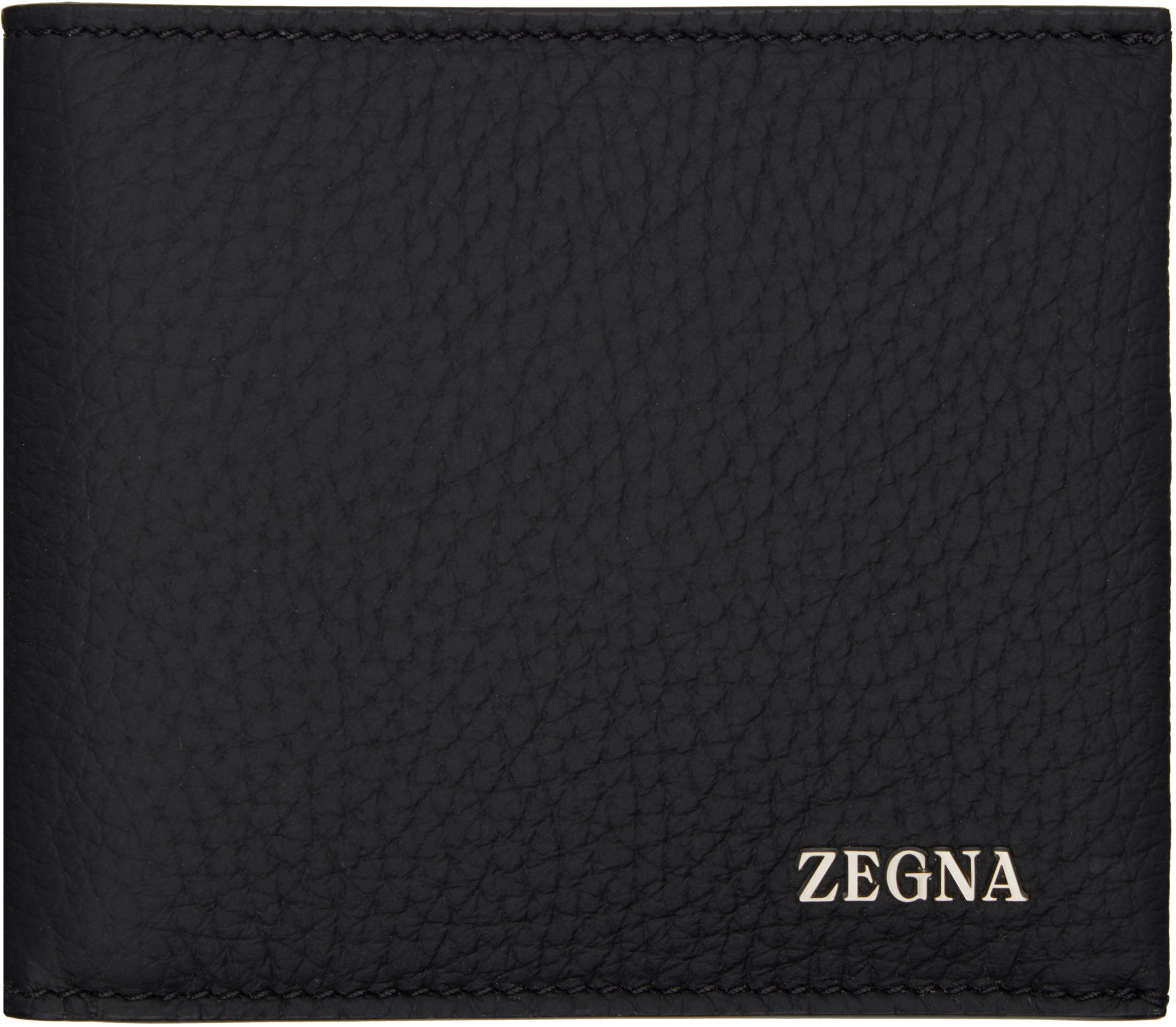 Shop Zegna ブラック レザー 財布 In Ner