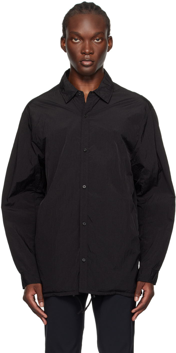 Shop Aton Black Hand-dyed Jacket In 105 Black