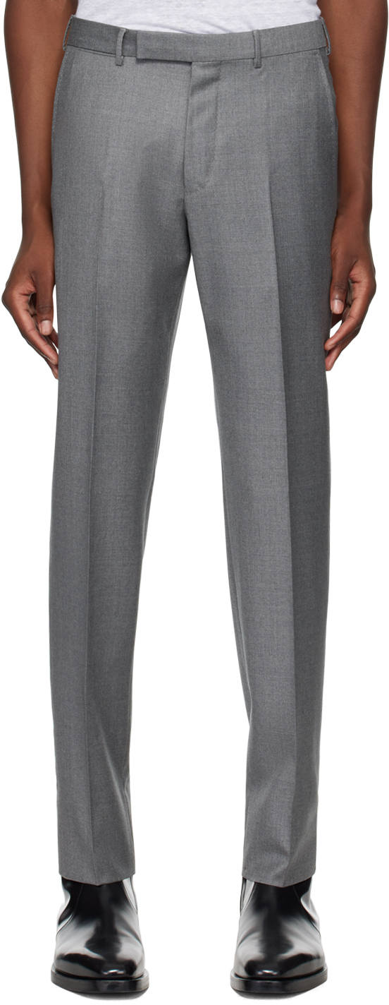 Gray Pleats Trousers