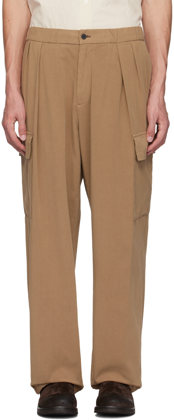 Tan Drawstring Cargo Pants