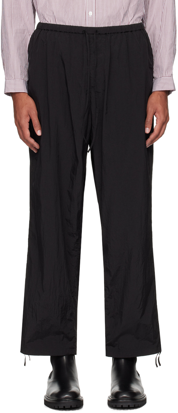 Shop Aton Black Over Trousers In 105 Black