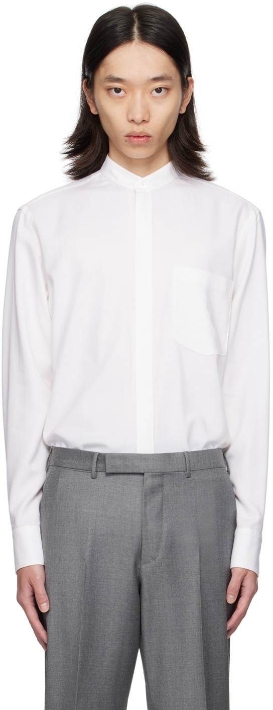 Black Band Collar Shirt