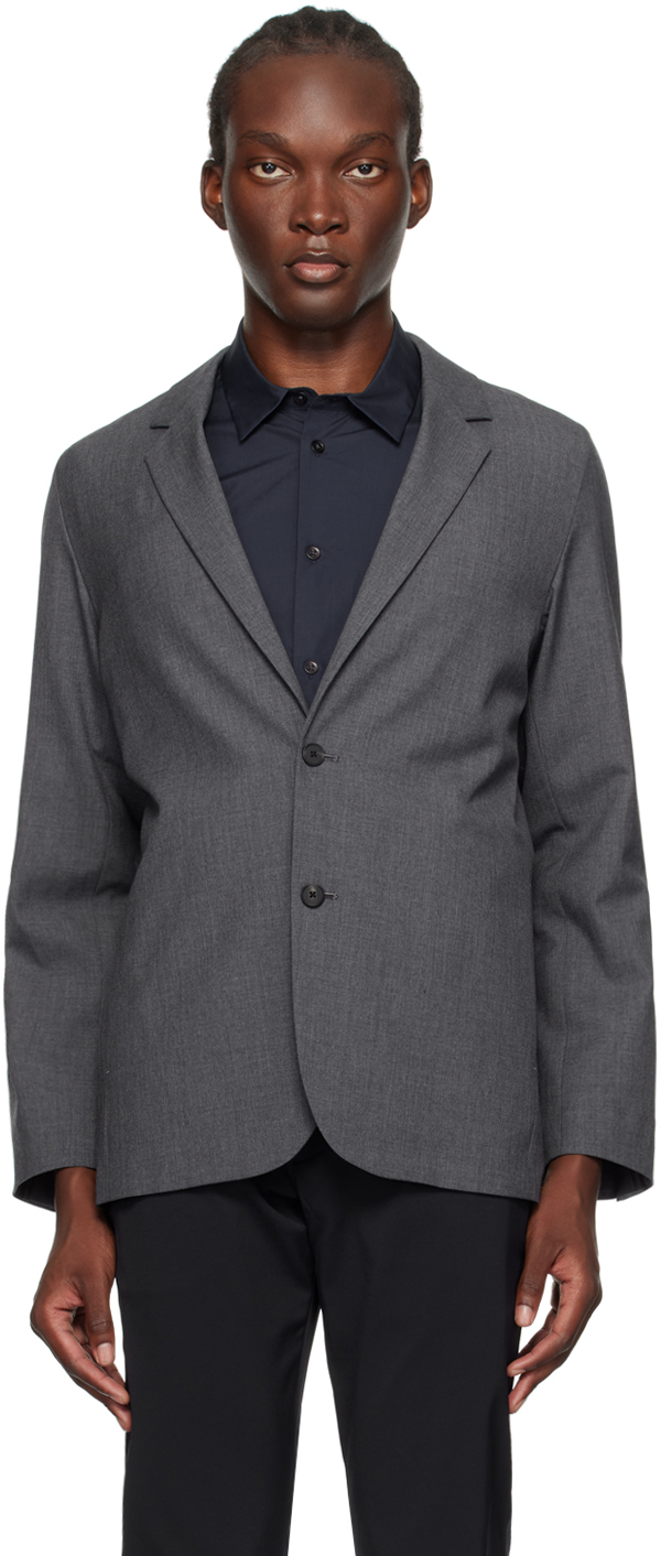 Shop Aton Gray Tailored Blazer In 303 Top Gray