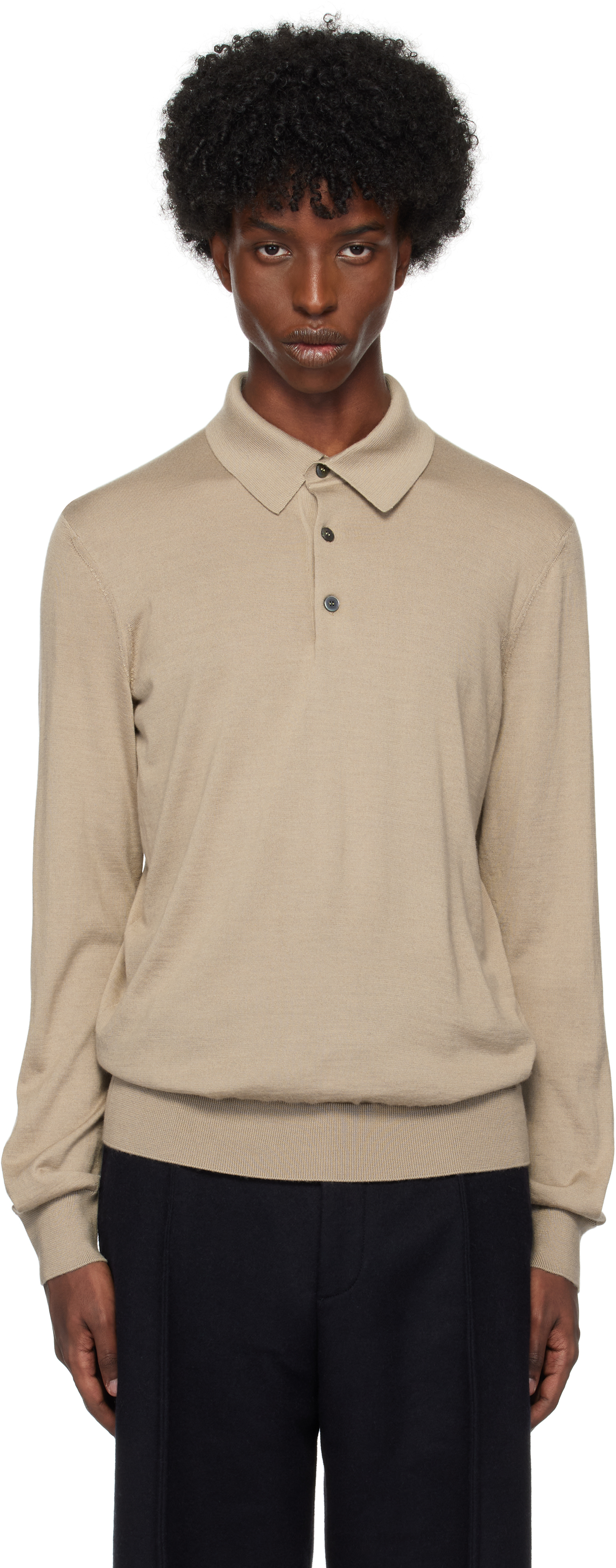 Zegna Taupe Casheta Polo In N92 Light Taupe