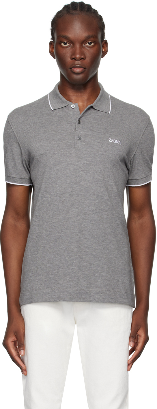 Zegna Men's Polo Regular Fit Brown