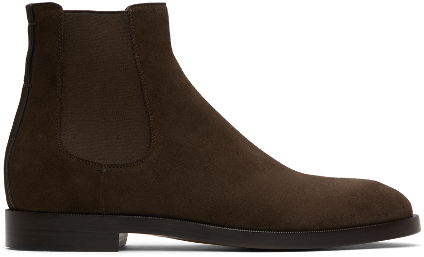 Shop Zegna Brown Torino Chelsea Boots In Cts Brown