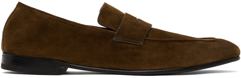 Brown Suede L'Asola Loafers