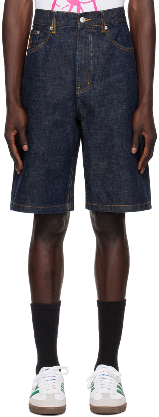 Shop Billionaire Boys Club Indigo Astro Selvedge Denim Shorts