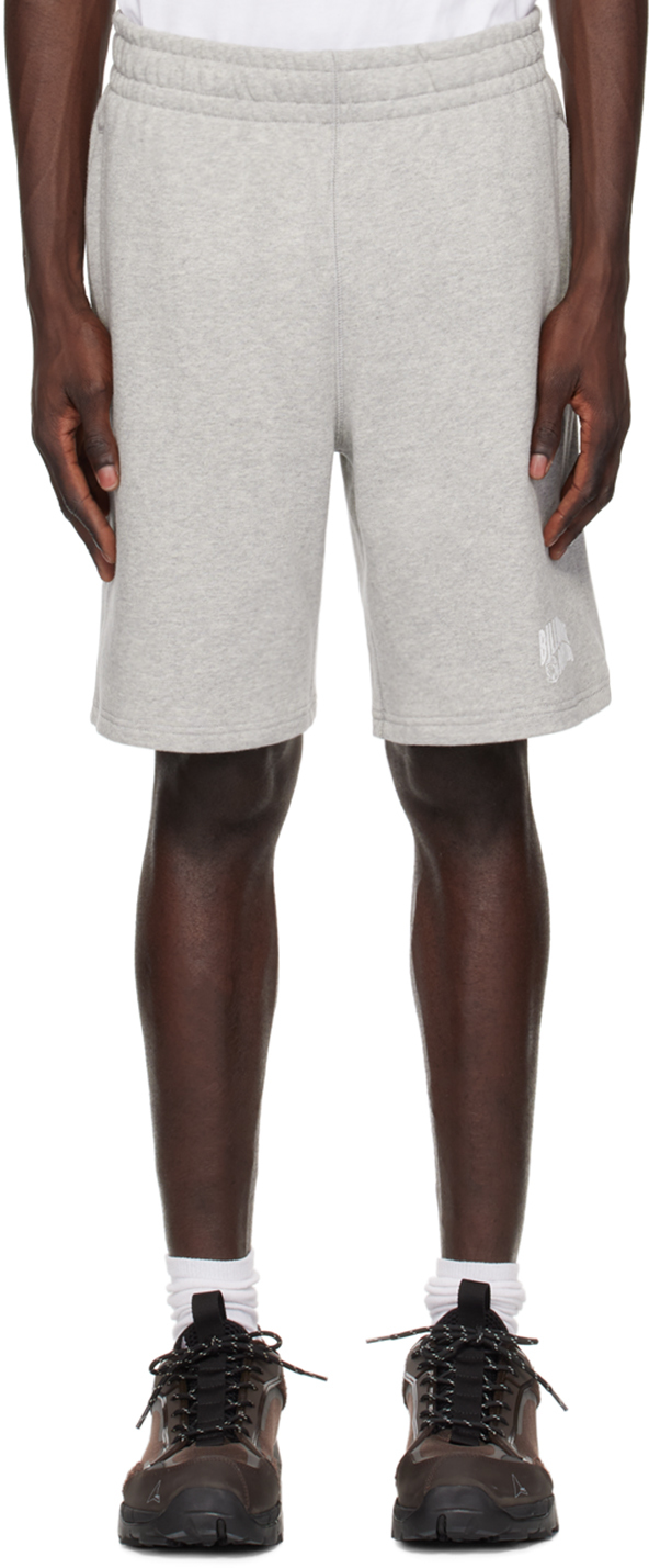Billionaire Boys Club Mens Heather Grey Arch Branded-print Cotton-jersey Shorts In Heather Grey