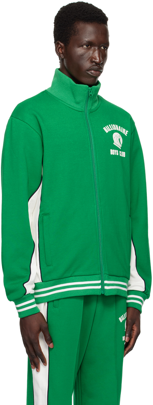 BILLIONAIRE BOYS CLUB GREEN PANELED TRACK JACKET