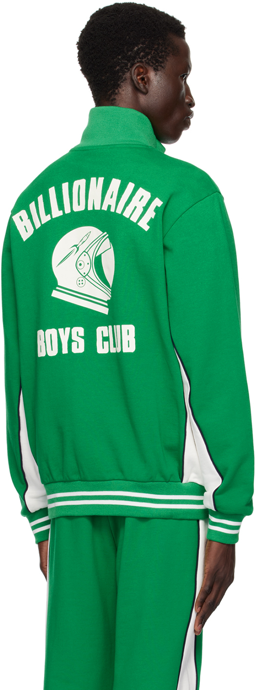 BILLIONAIRE BOYS CLUB GREEN PANELED TRACK JACKET