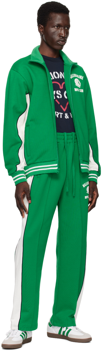 BILLIONAIRE BOYS CLUB GREEN PANELED TRACK JACKET