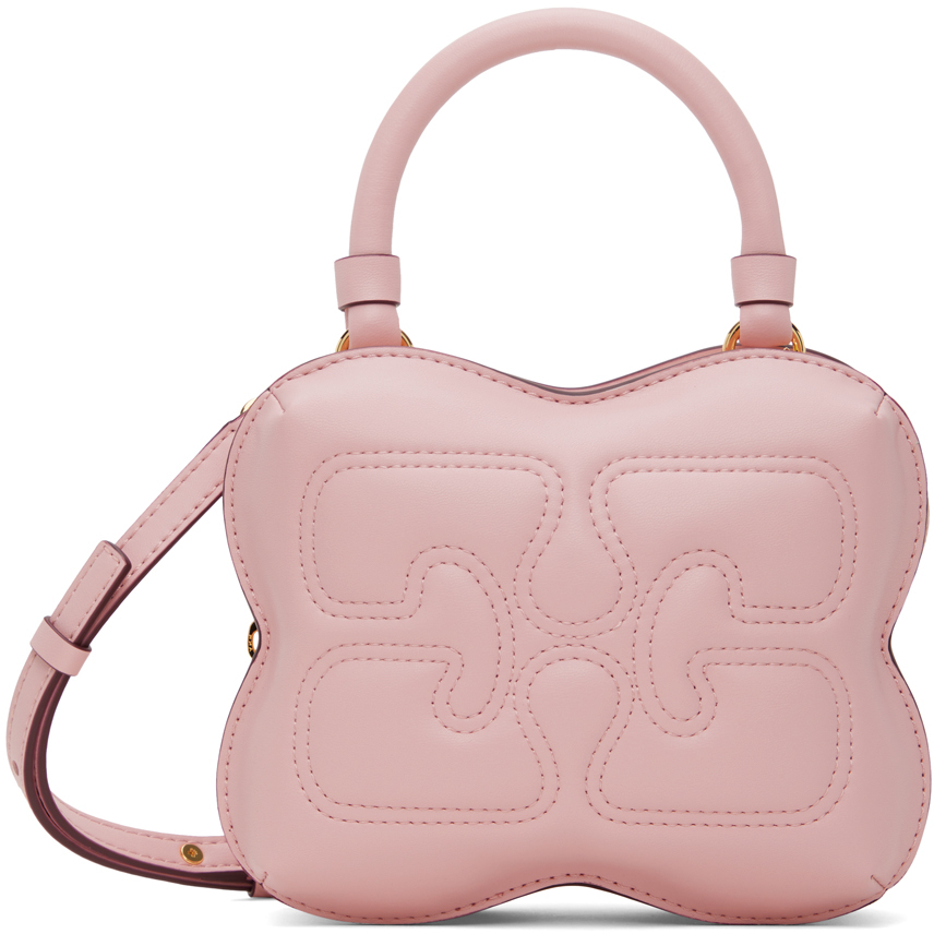 GANNI Pink Small Butterfly Crossbody Bag SSENSE