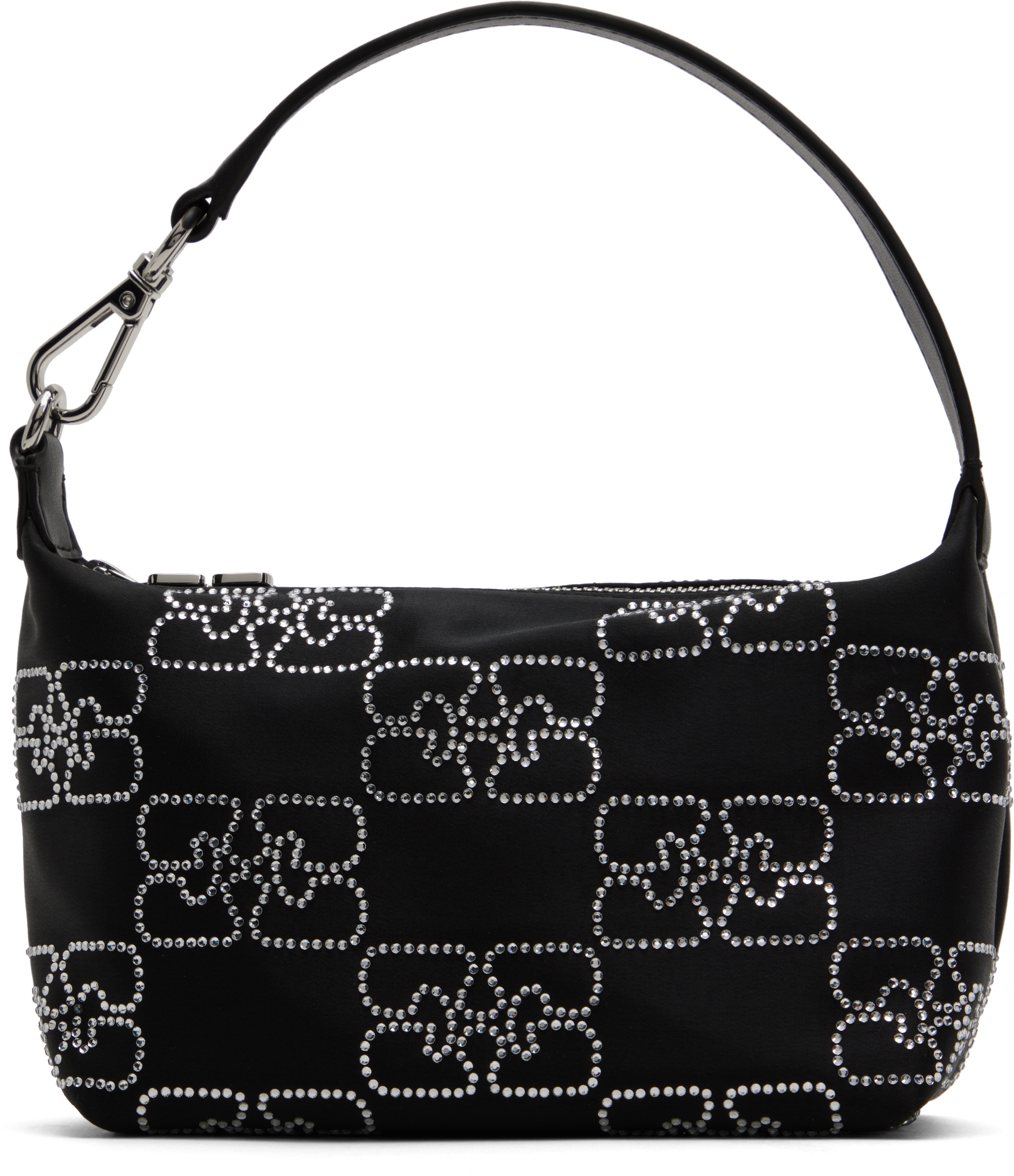 Black Small Butterfly Satin Sparkle Bag