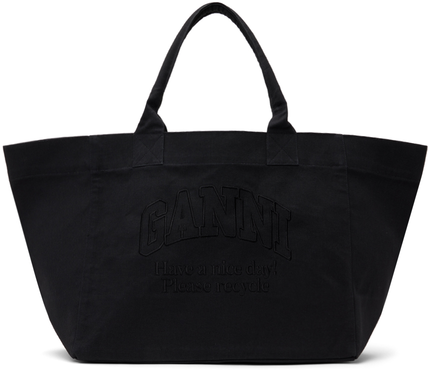 Black Oversized Canvas Tote