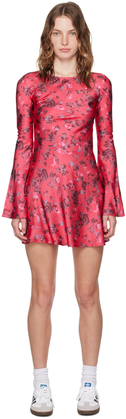 Red Floral Minidress