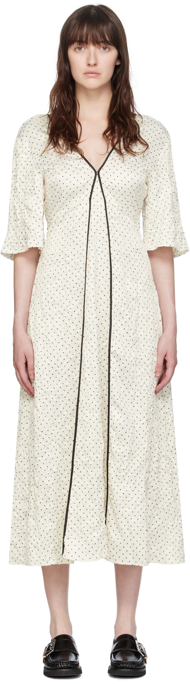 Off-White Polka Dot Maxi Dress