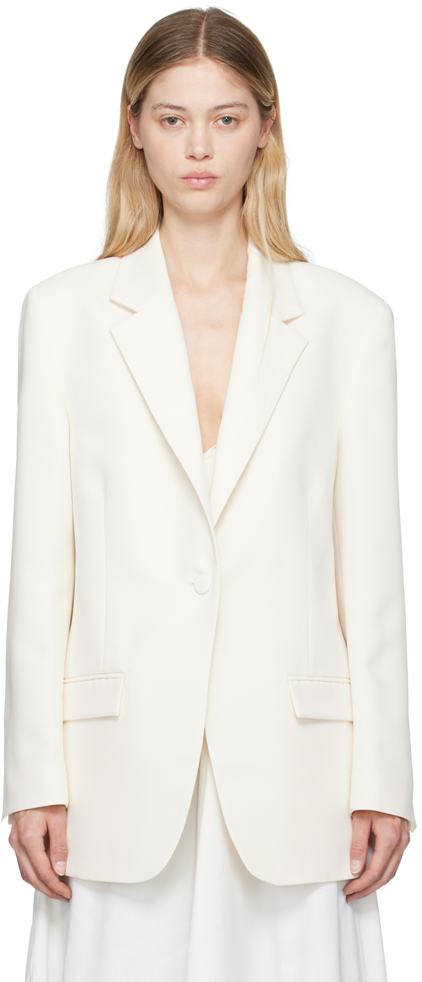 ROHE OFF-WHITE HIGH VENT TAILORED BLAZER 