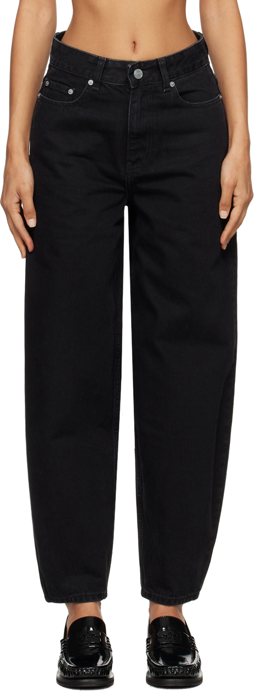 GANNI: Black Stary Jeans | SSENSE GANNI: Black Stary Jeans | SSENSE