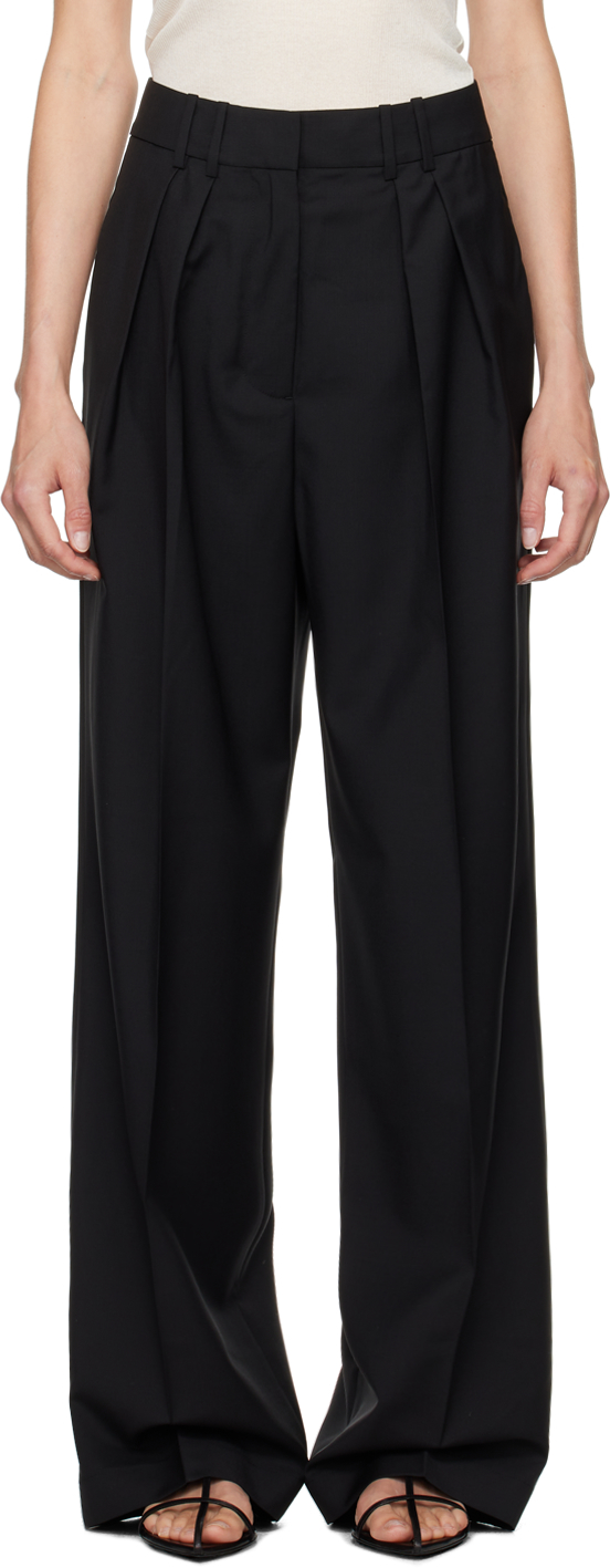 Róhe Black Tailored Trousers