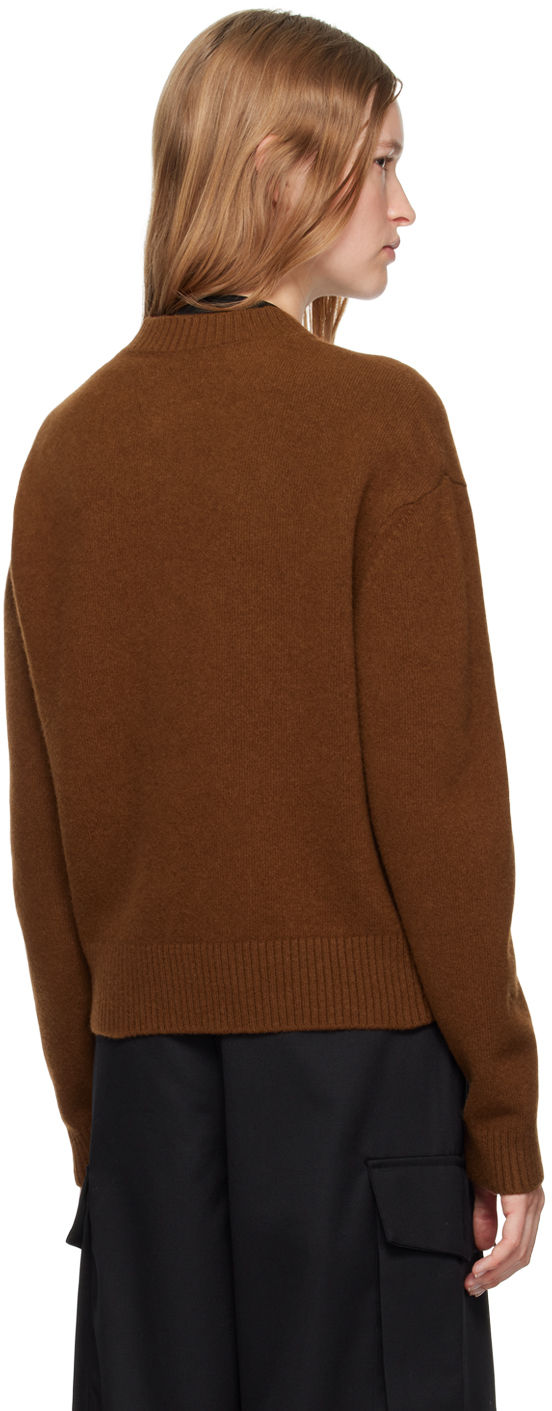 Shop Rohe Brown Short Boiled Cardigan In 220 Rust