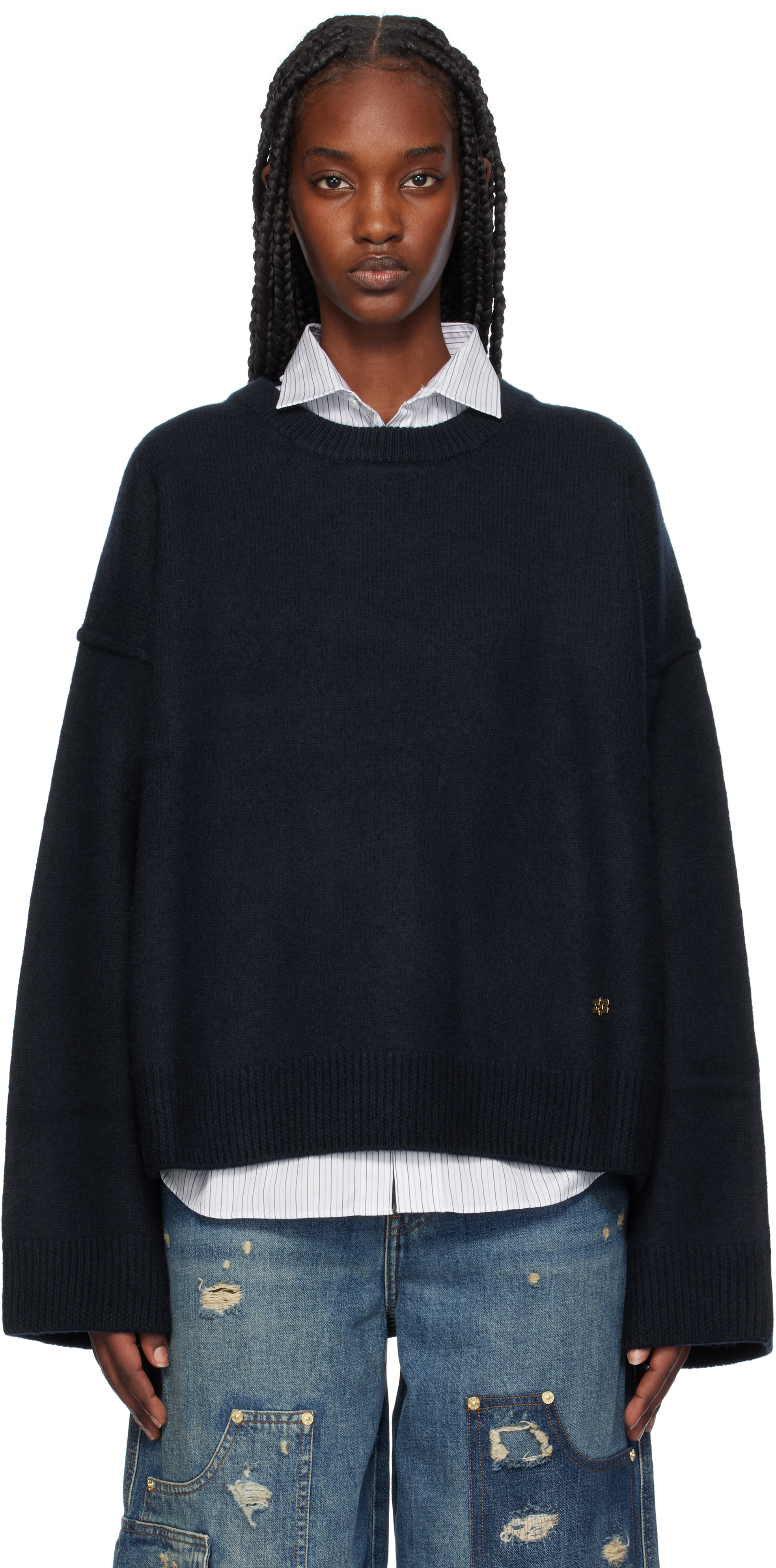 Navy Wool Sweater