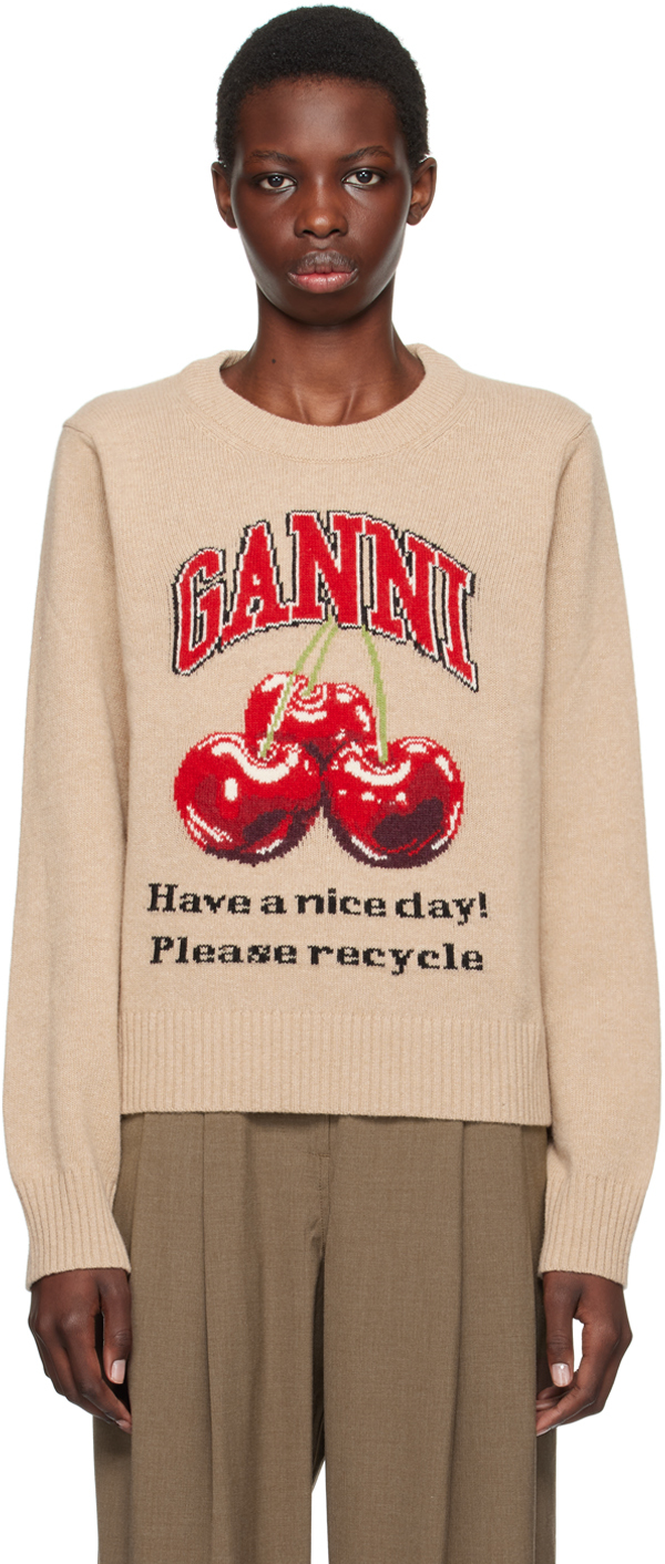 Ganni red sweater best sale