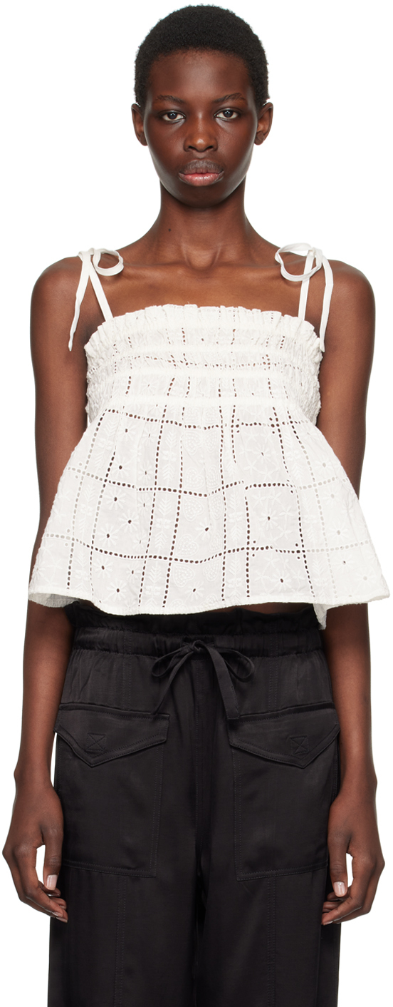 White Broderie Anglaise Top