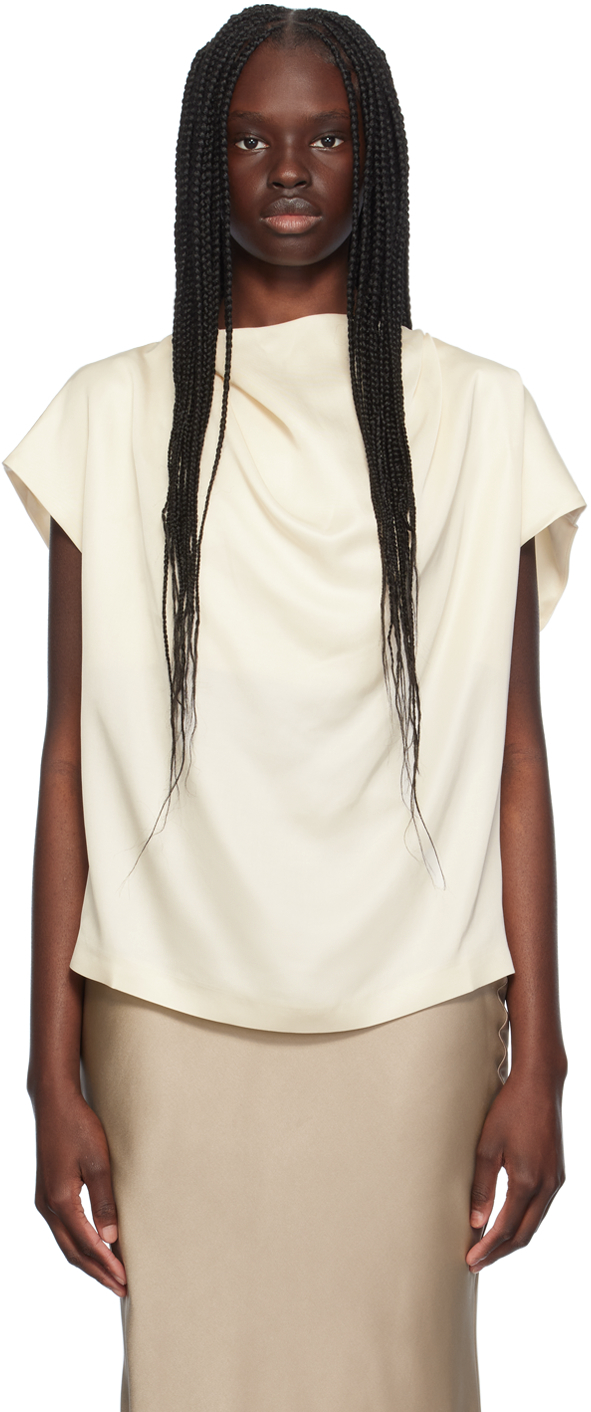 Róhe Off-White Cowl Neck Blouse