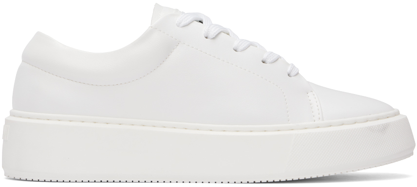 White Sporty Mix Cupsole Sneakers