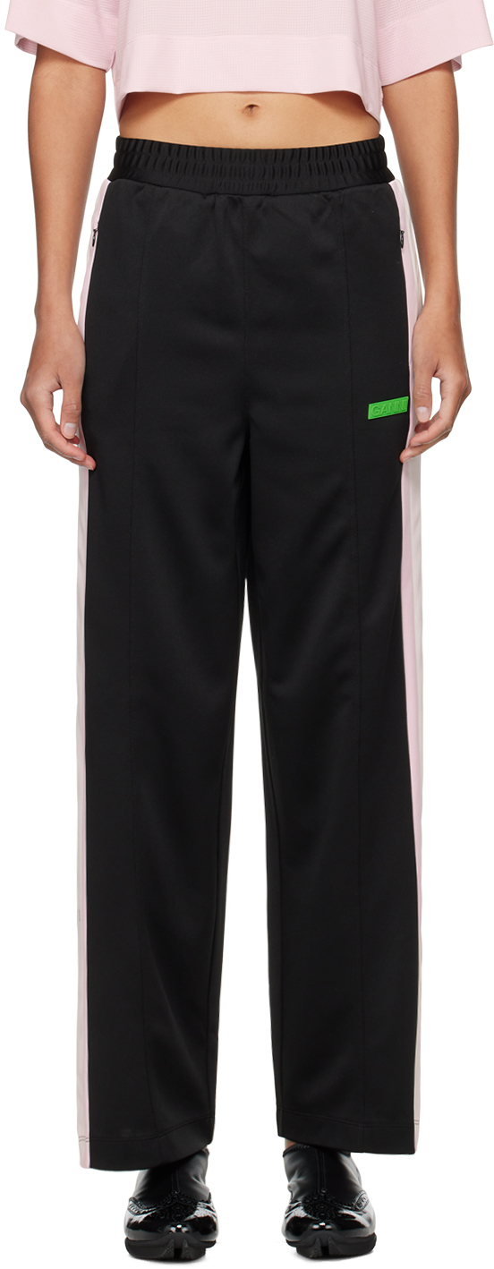 【関税込み】GANNI ブラック Sporty トラックパンツ GANNIのブラック Sporty トラックパンツがセール中