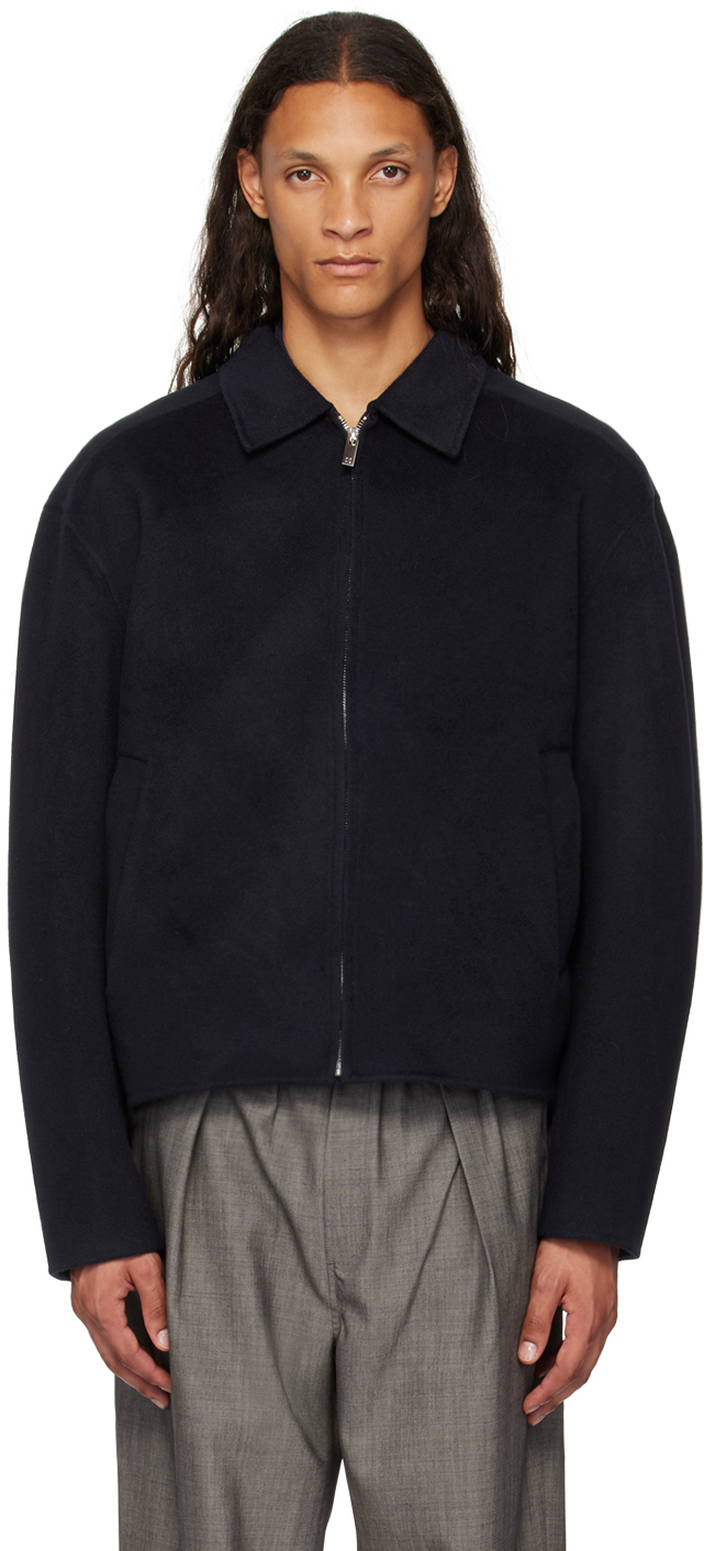 Shop Rohe Navy Double-faced Wool Jacket In 410 Navy