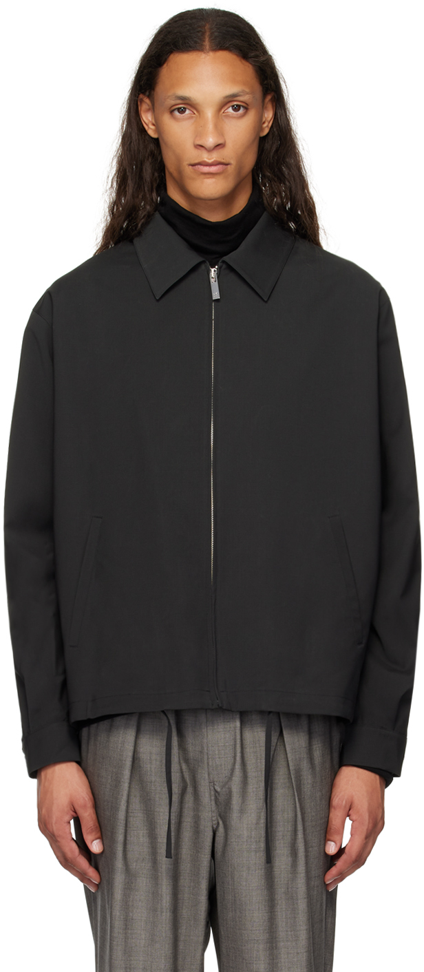 Shop Rohe Black Blouson Jacket In 010 Charcoal