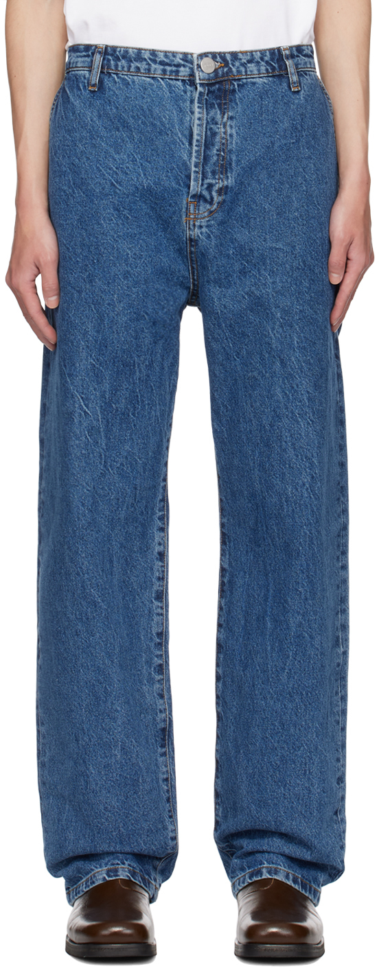 ROHE BLUE TAPERED LEG JEANS 