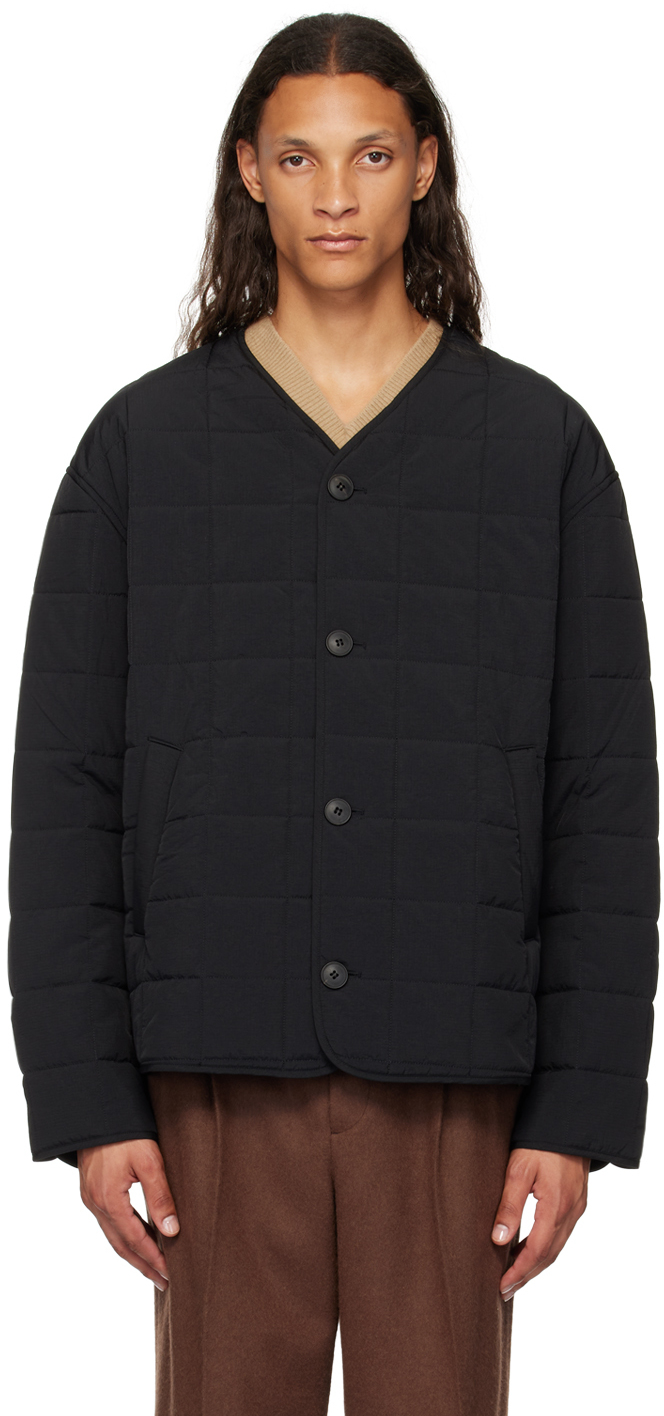 Shop Rohe Black Padded Jacket In 001 Black