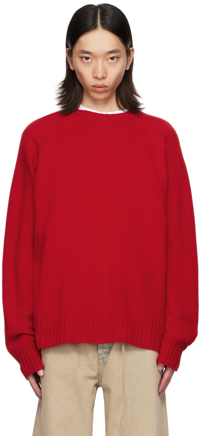 ROHE RED RAGLAN SLEEVES SWEATER 