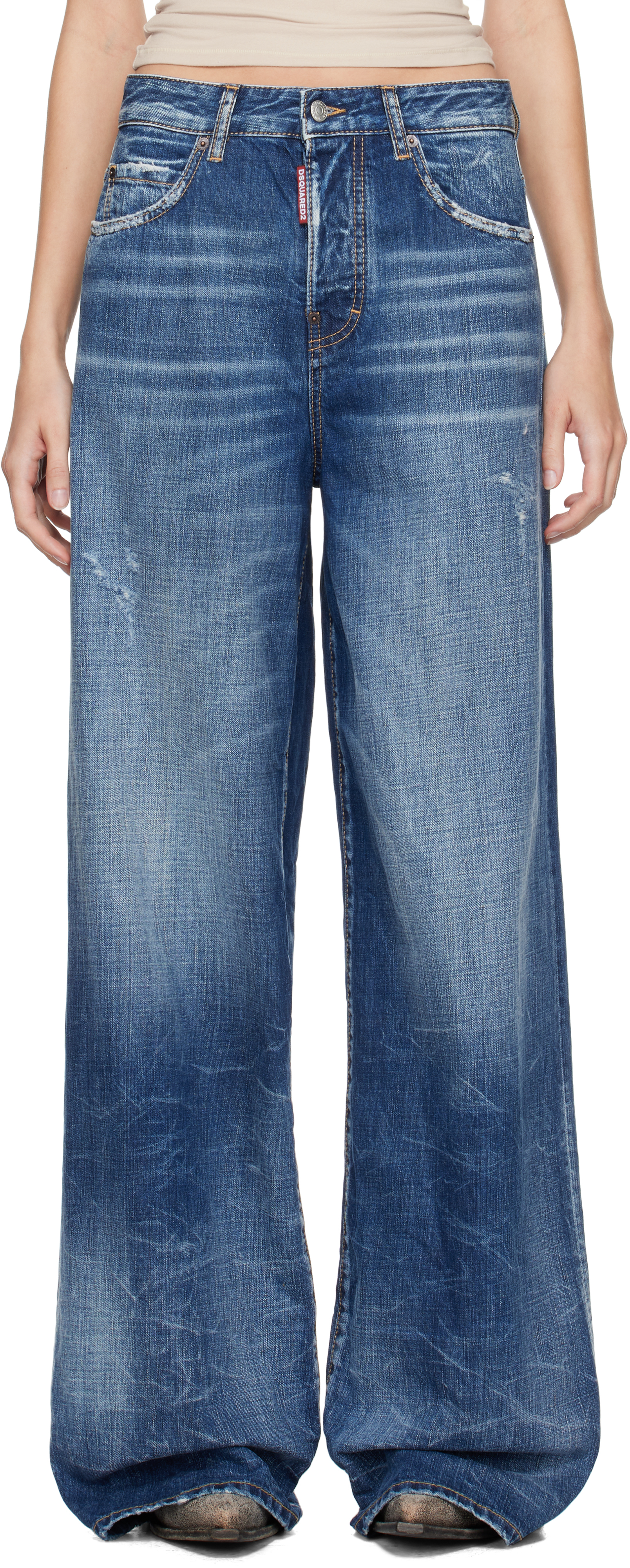 Blue Medium Reflective Lake Wash Traveller Jeans