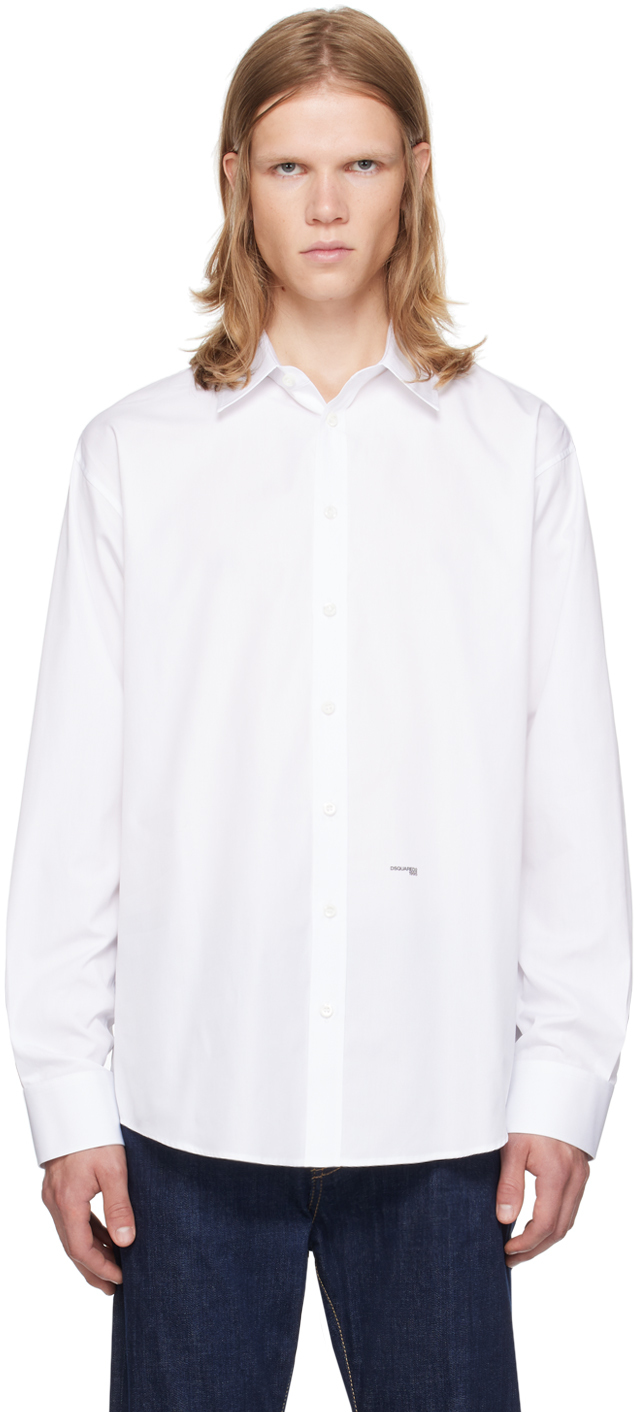 White Drop Shoulder Shirt
