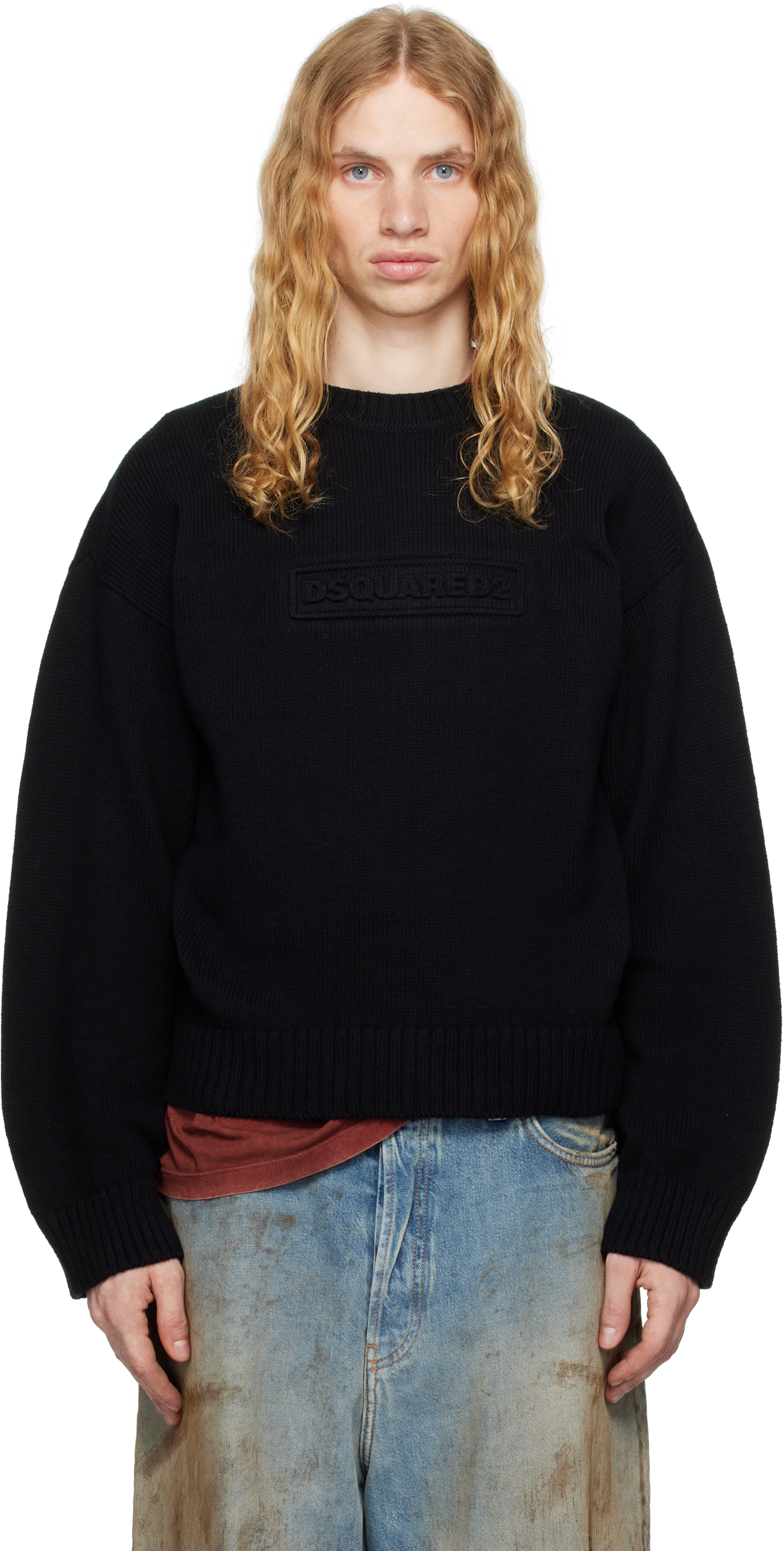 【美品】DSQUARED2 メンズ S 黒 ニット コート ベルト付 ディースクエアードがニューアイコン「ゴシック ベルト バッグ