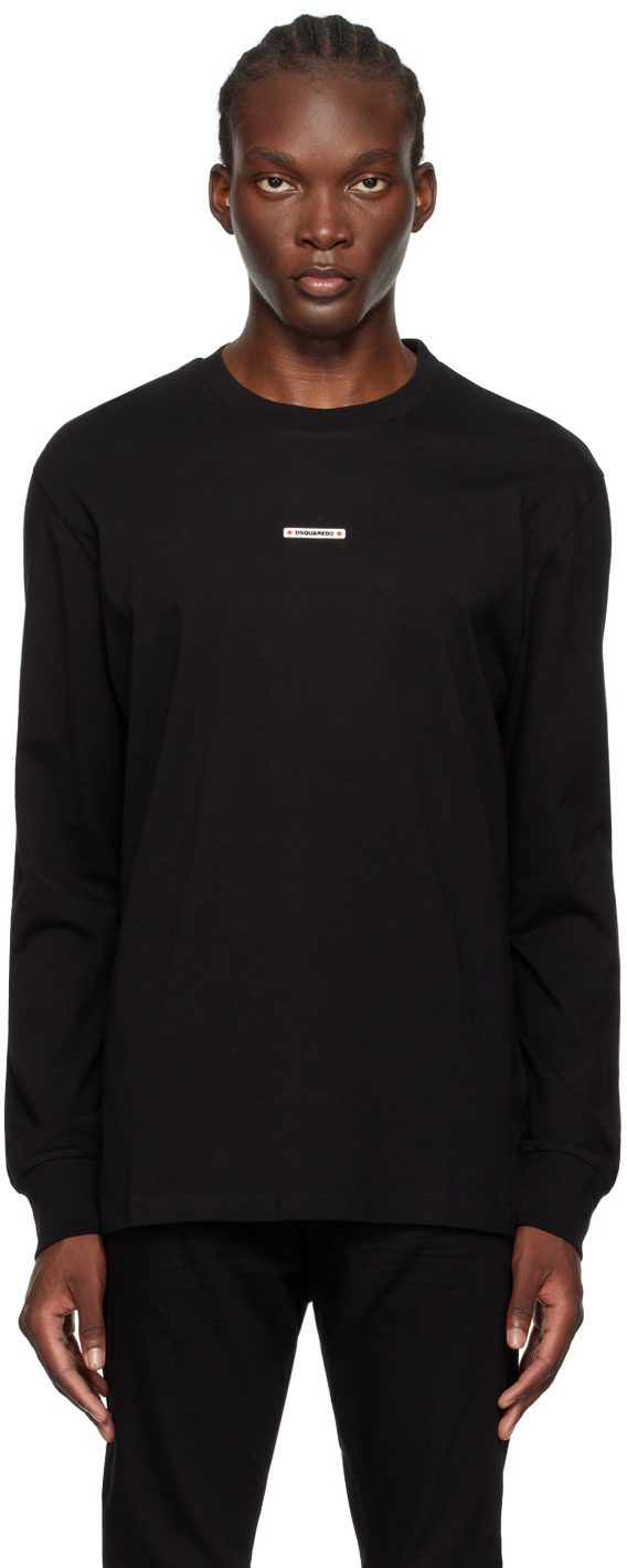 Black Regular Fit Long Sleeve T-Shirt