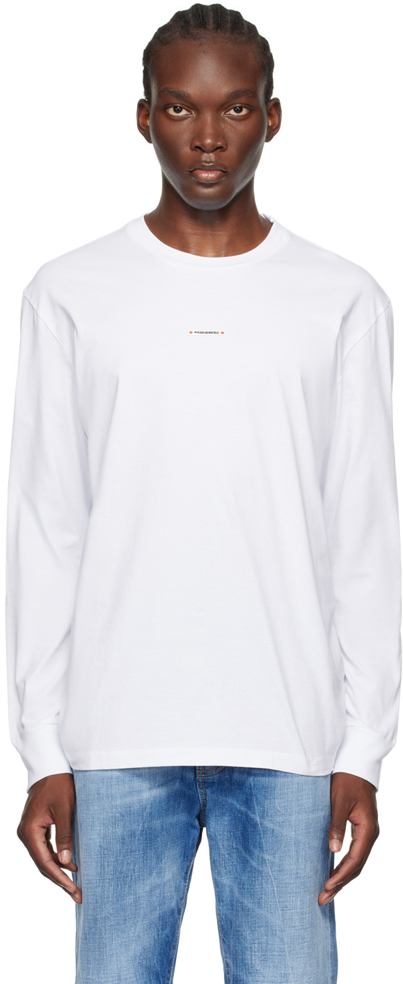 White Regular Fit Long Sleeve T-Shirt