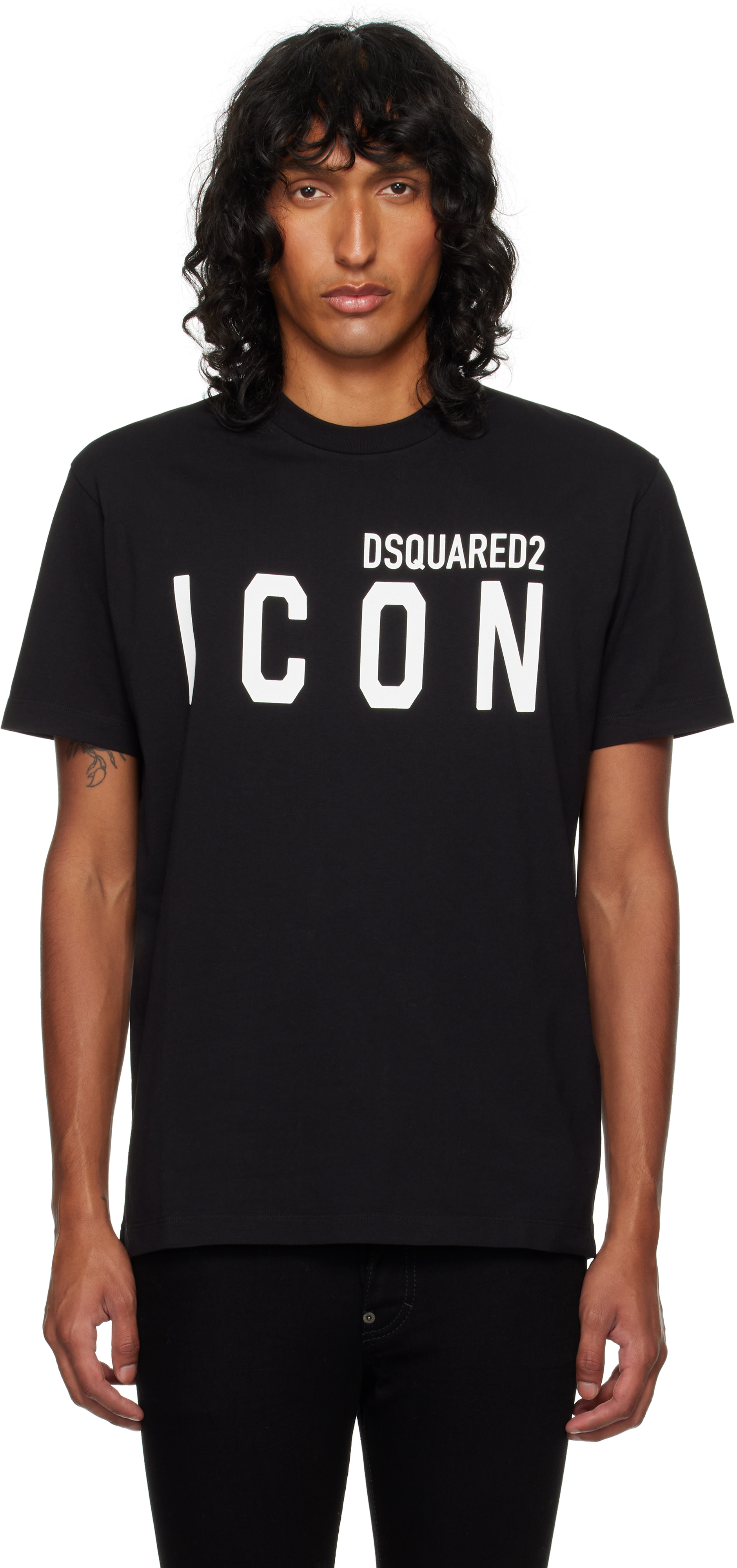 Shop Dsquared2 Black 'icon' Cool Fit T-shirt In 900 Black