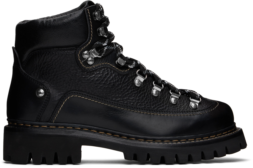 Shop Dsquared2 Black Canadian Hiking Boots In 2124 Black