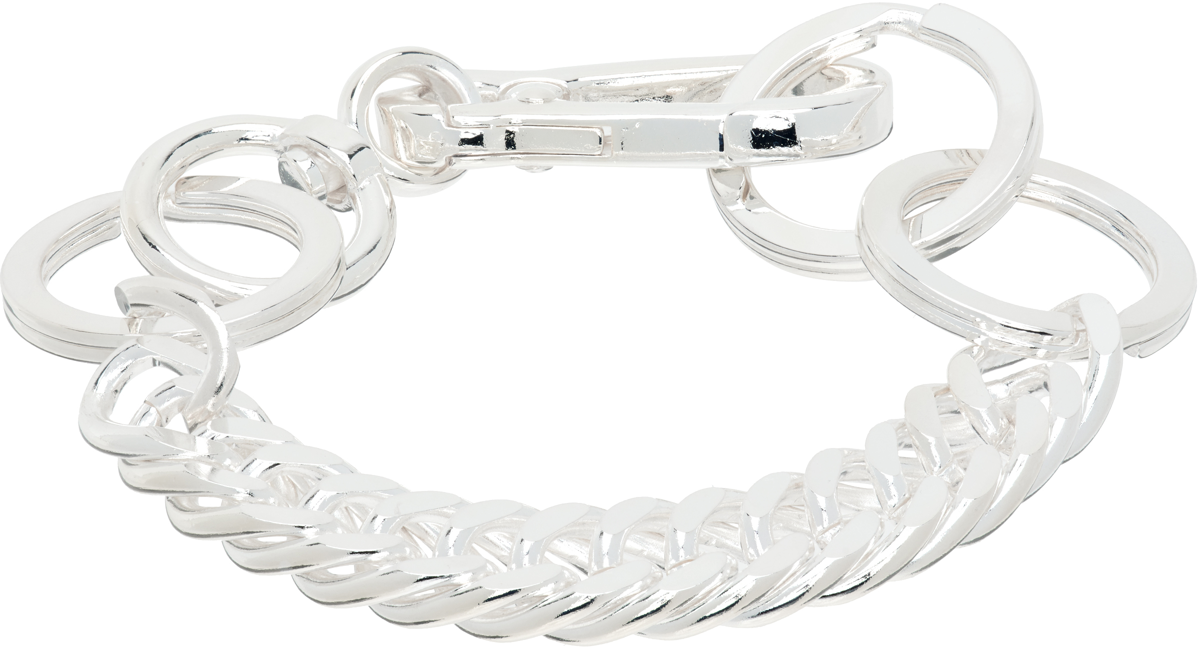 Shop Martine Ali Silver Twin Link Hardware Bracelet