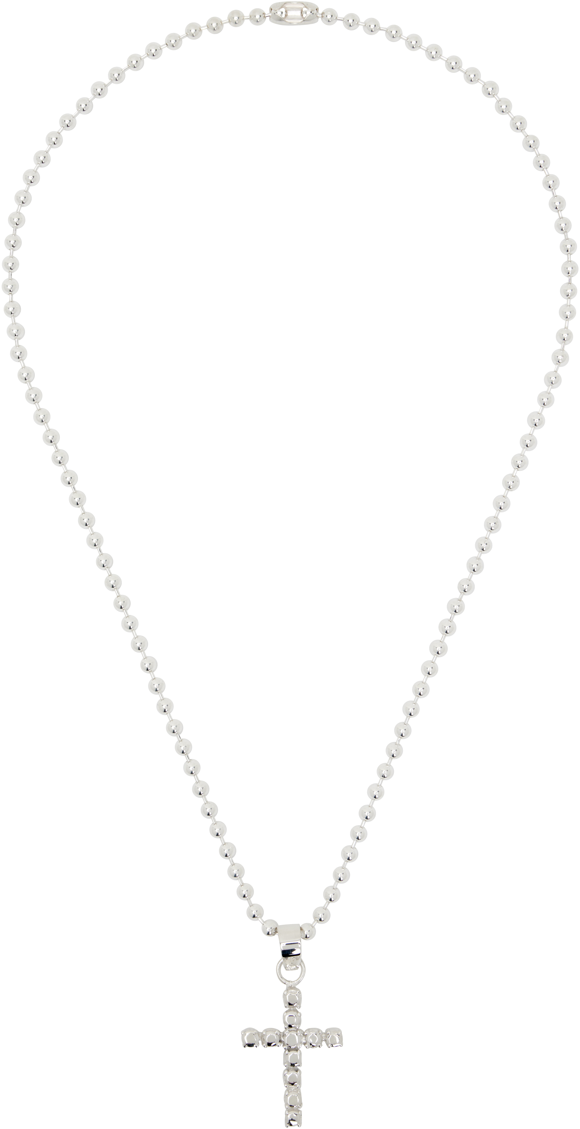 Shop Martine Ali Silver Stone Cross Necklace